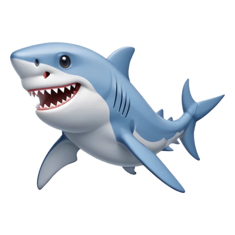 friendly shark wearing blue Nike shoes sticker