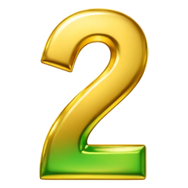 number 7 in golden and green shadows sticker