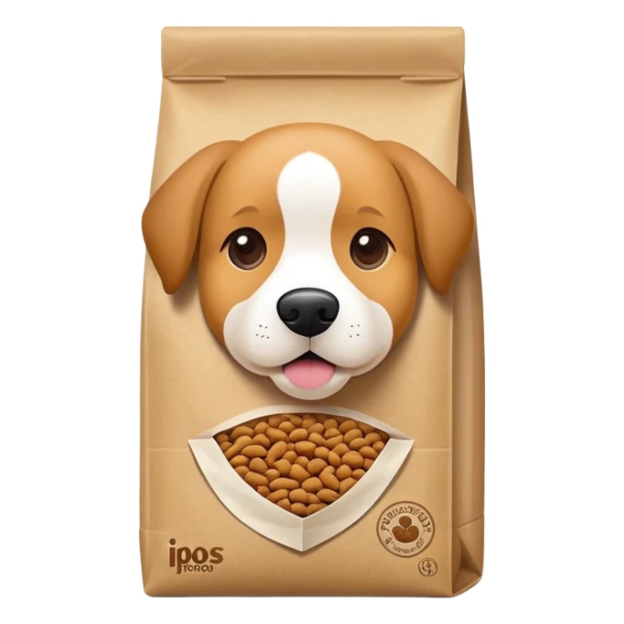 Dog food bag sticker