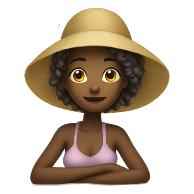 Girl relax in island  sticker