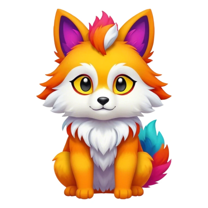 colorful anthro fursona Fakemon sticker