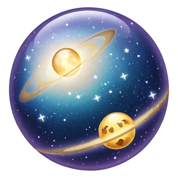milkyway galaxy in a sparkly orb sticker