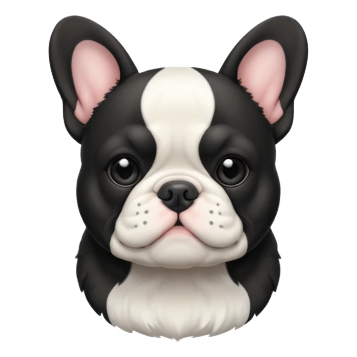 fluffy frenchbulldog sticker