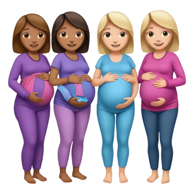 a group of Pregnant women  sticker