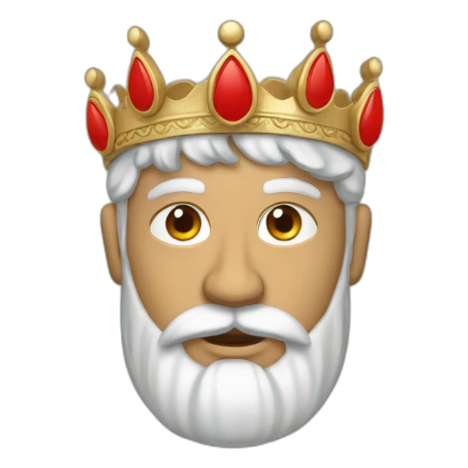 El bey Tunisia with red crown tissu around head, a beard and moustache  sticker