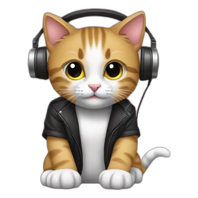 Dj kitten sticker