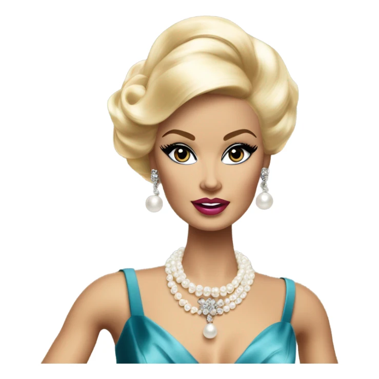 1960's blonde Barbie glamorous Hollywood actress  sticker