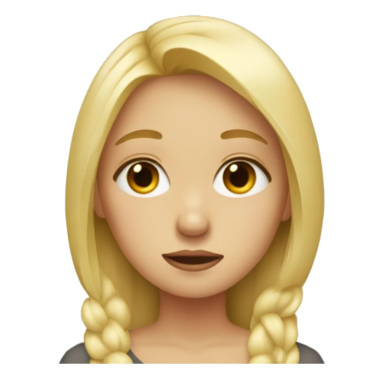 blonde girl with tears sticker