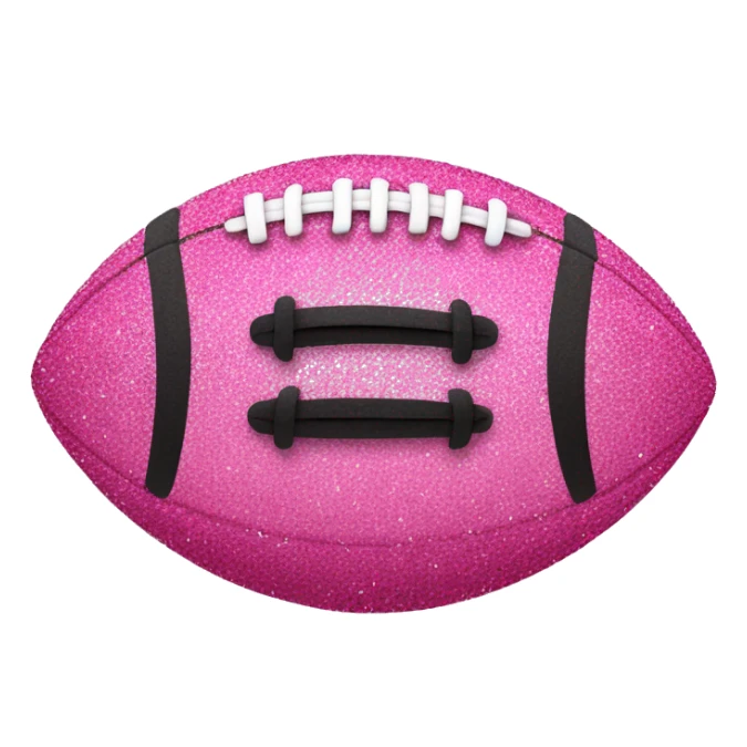 Pink ombre football with glitter  sticker