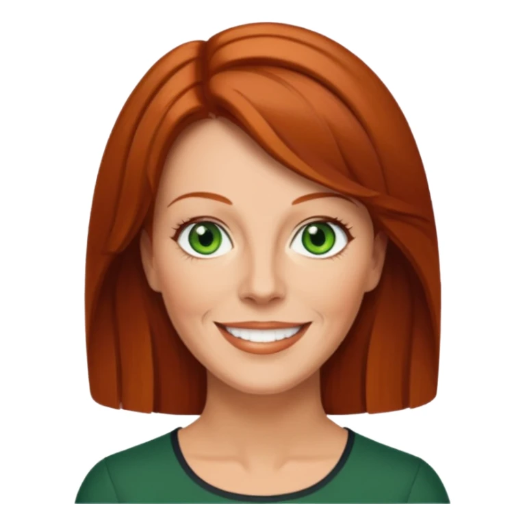 Anni-Frid Lyngstad with green eyes, reddish-brown hair sticker