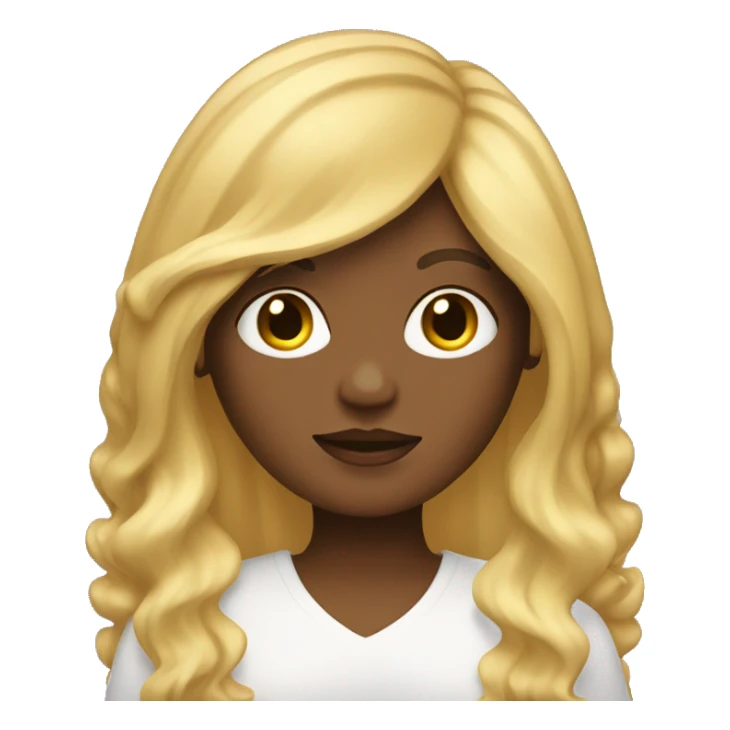 women with curtain bangs and long golden hair sticker