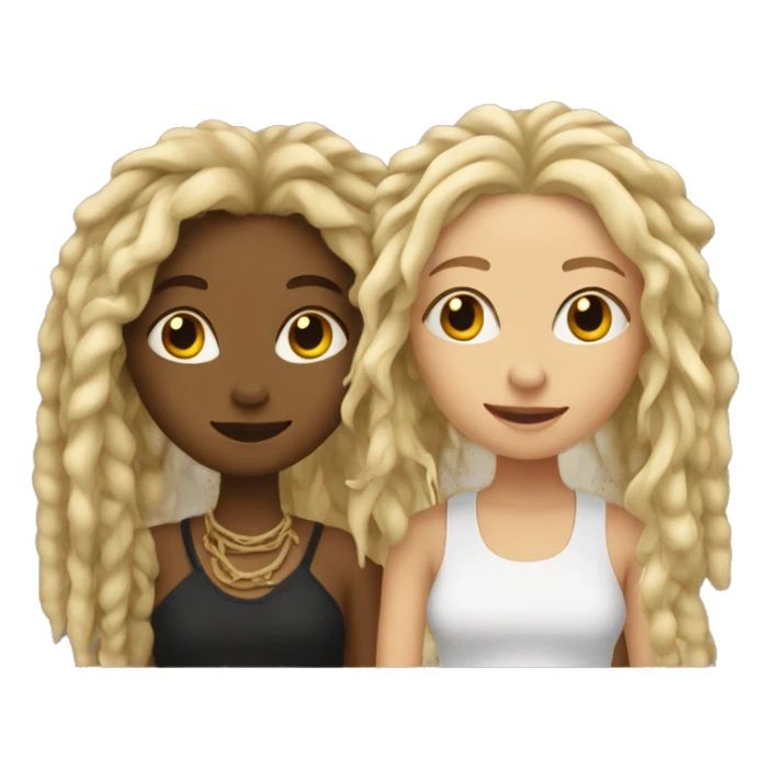 2 blonde girls in love one with dreads  sticker