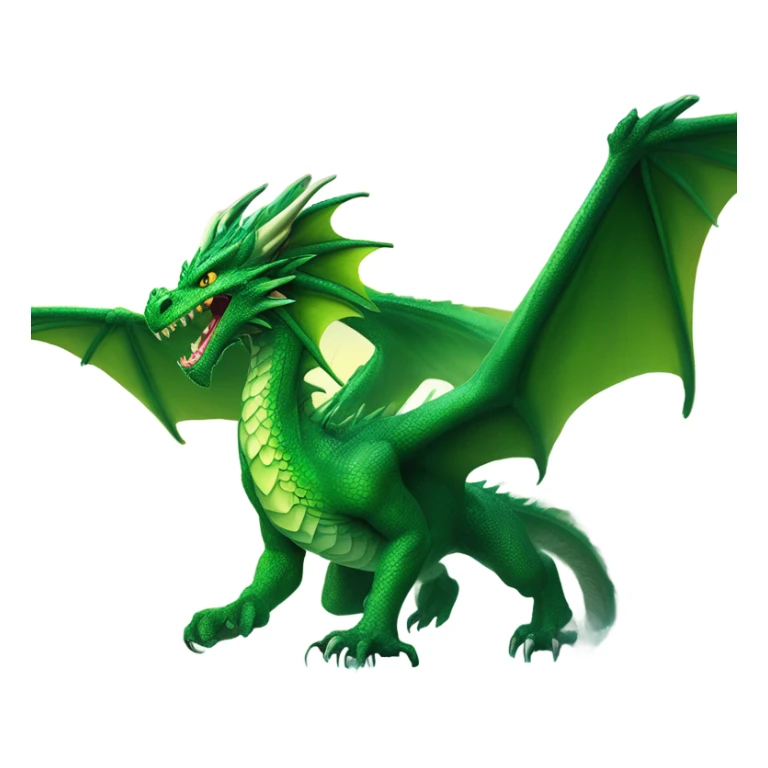 Giant green dragon from dungeons and dragons spewing acid from its mouth  sticker