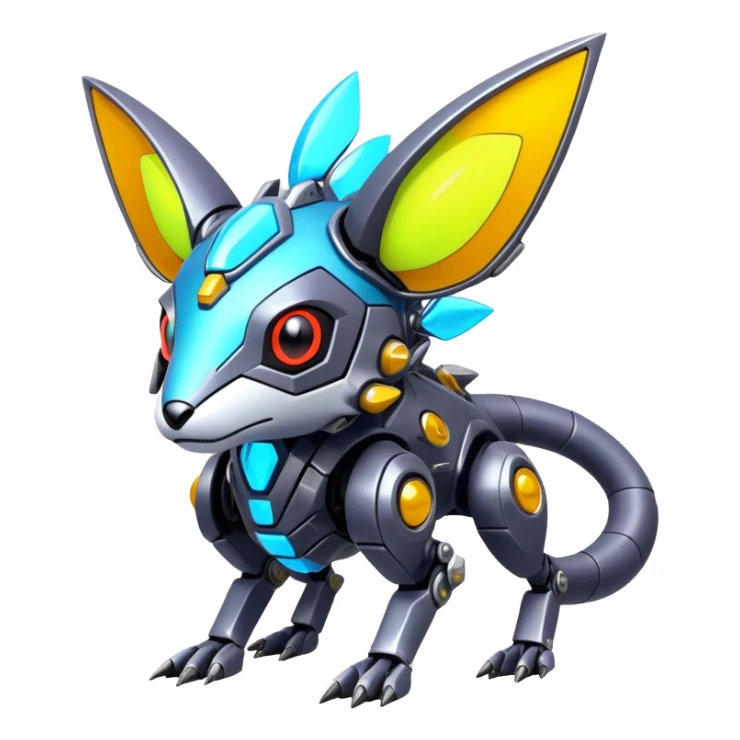  exotic cyber-Protogen-Fakémon-Pokémon-Vernid-creature sticker