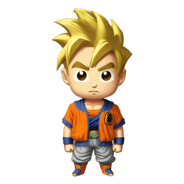 Goku sad in dragon ball z  sticker