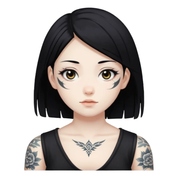 Sukuna megumi form white tatoos sticker