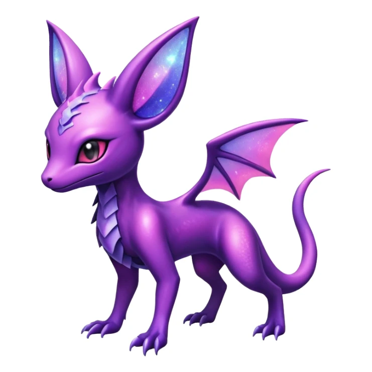 Shiny Ethereal Celestial Salandit-Noibat-Espeon-Hybrid (Full body) sticker
