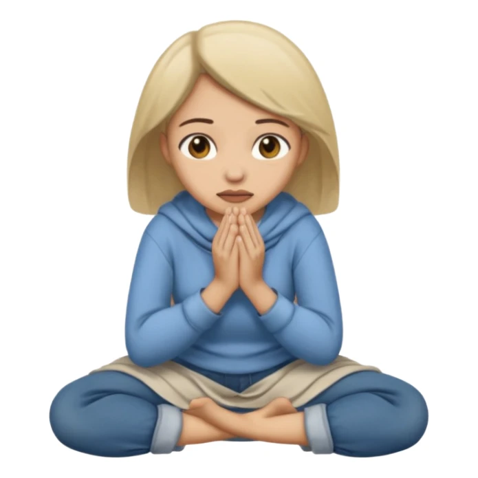 Women begging on hands and knees sticker