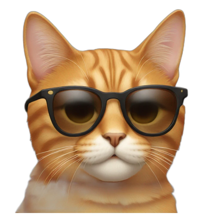 Cat with sunglasses sticker