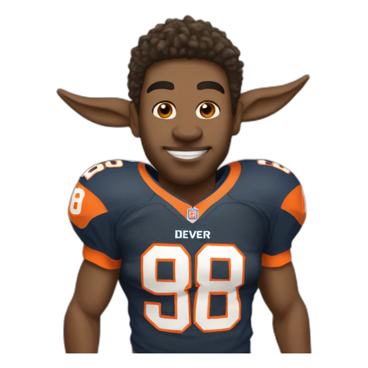 Denver donkey football player sticker