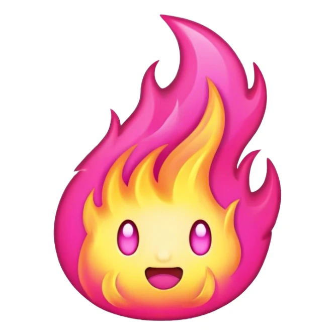 pink fire sticker