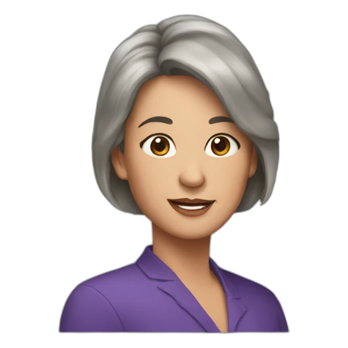 60th birthday Cristina brown hair sticker