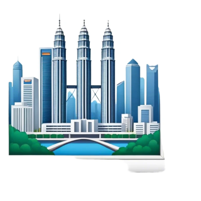 kuala lumpur twin towers sticker