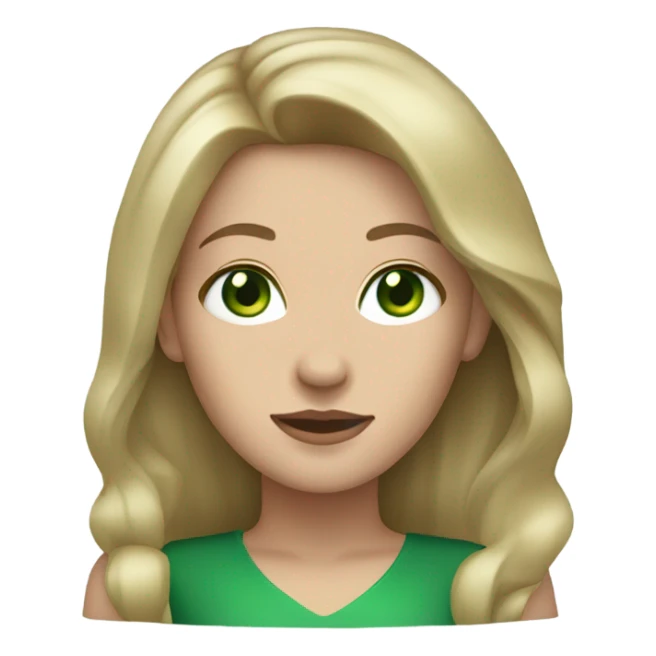 dark blonde woman with green eyes and fair skin sticker