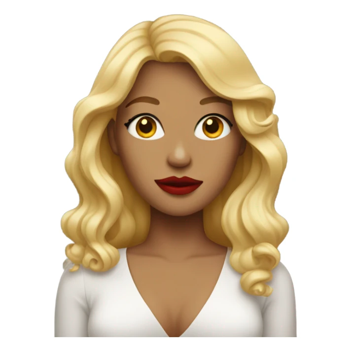 red lips woman blonde sticker