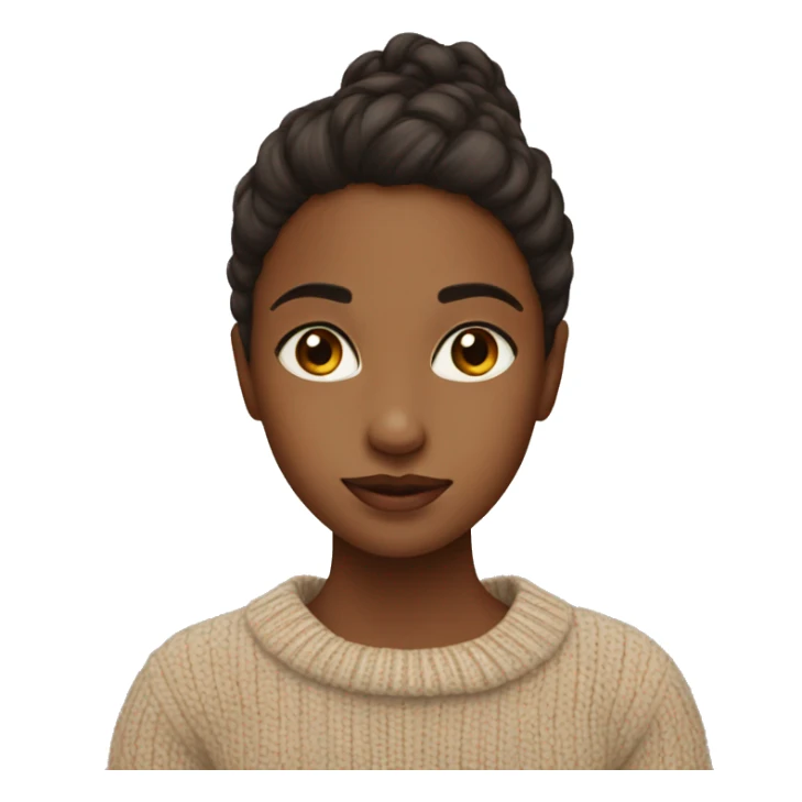brown eyed girl in sweater sticker