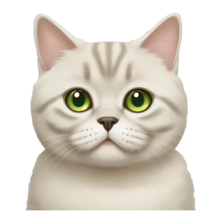 fluffy Cream british shorthair green eyes more beige sticker