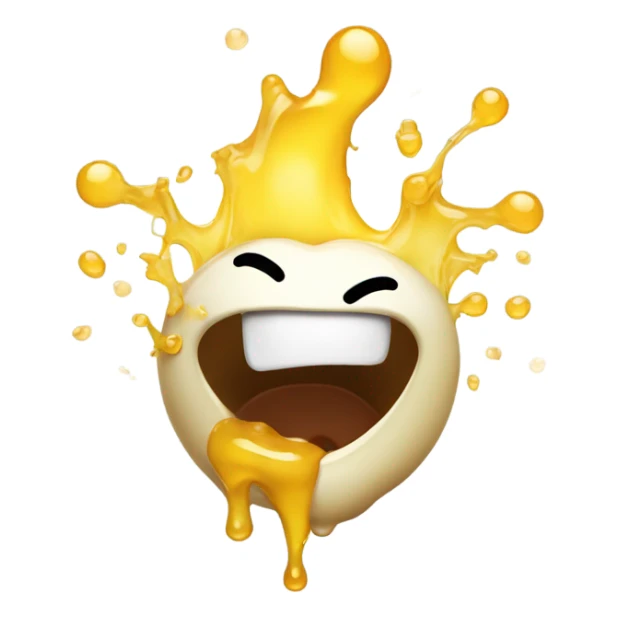 Emoji puking honey sticker