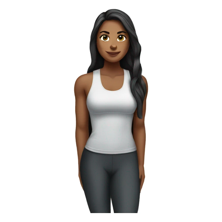 woman with long dark hair in gym sticker
