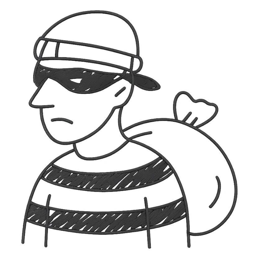 A thief character sticker