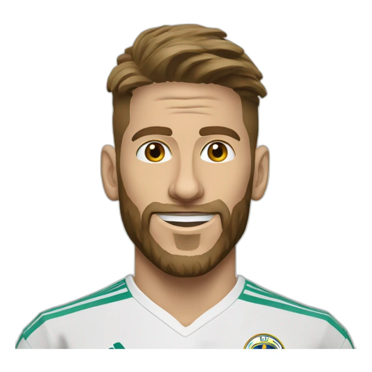 Sergio ramos portrait realistic football player sticker