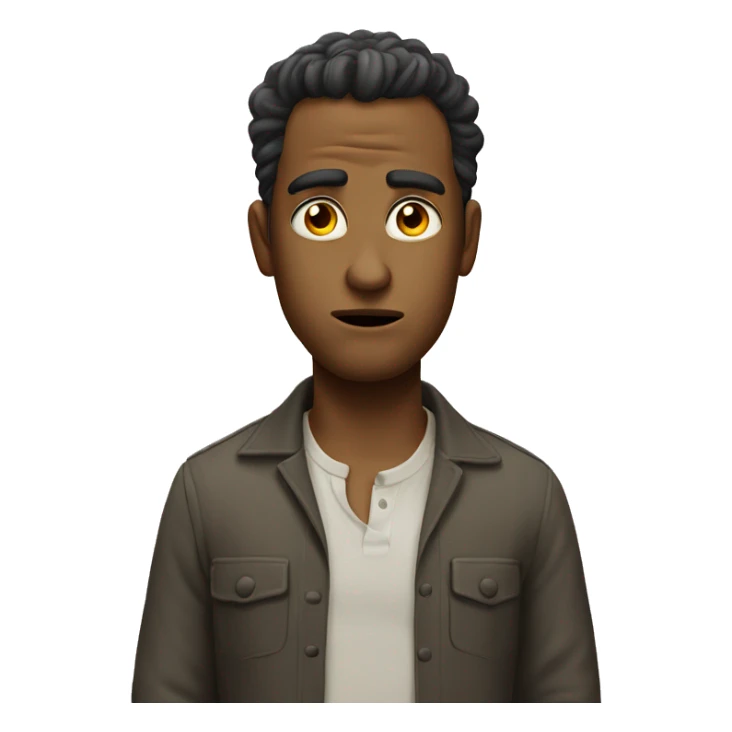 A face with a contemptuous look that examines you from head to toe sticker