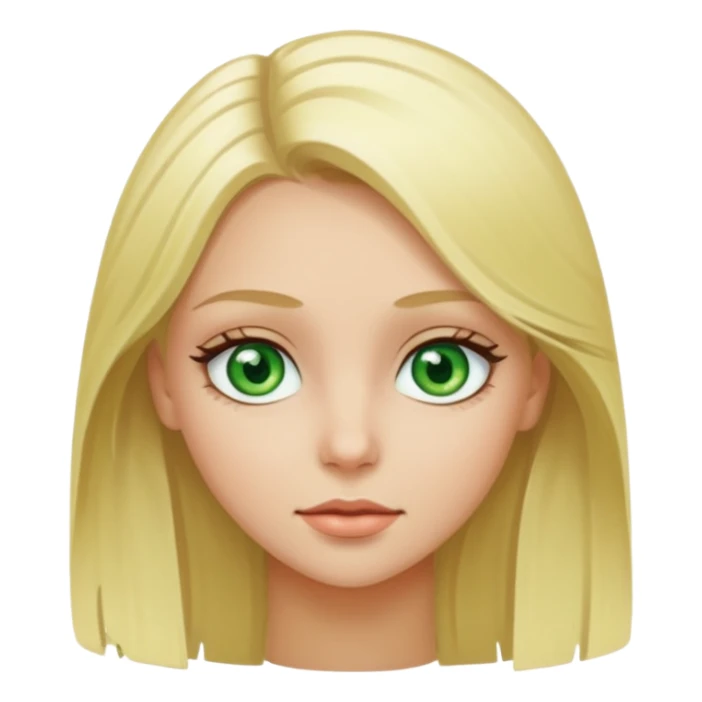 A beautiful green eye white skin blonde girl sticker