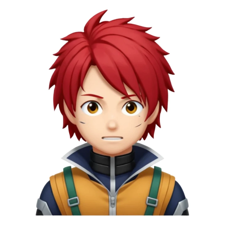 Oh My hero academy character with black and red hair  sticker