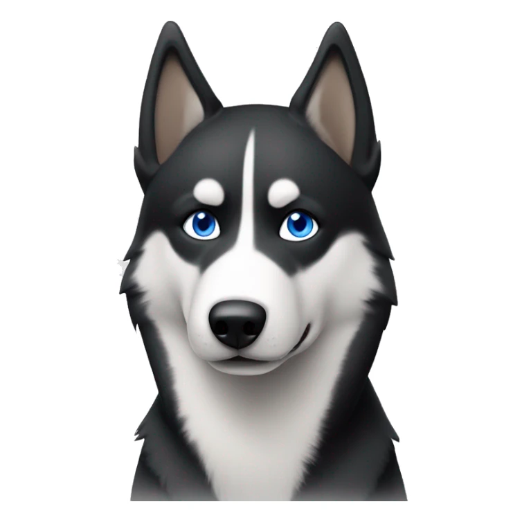Black and white huskey with one blue eye and one brown eye sticker