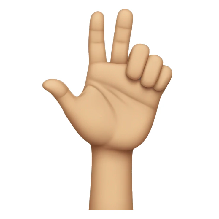 A hand closed with the little finger opened. sticker