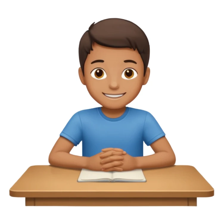 niño montado en una mesa sticker