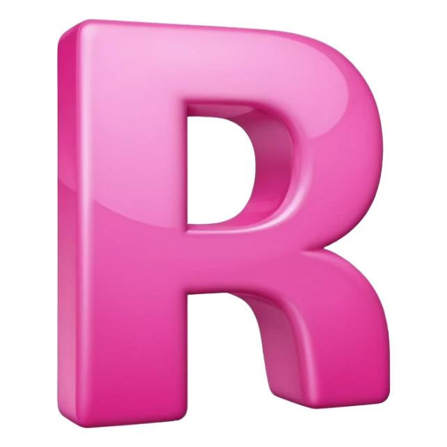 mix color pinks 3d letter p sticker