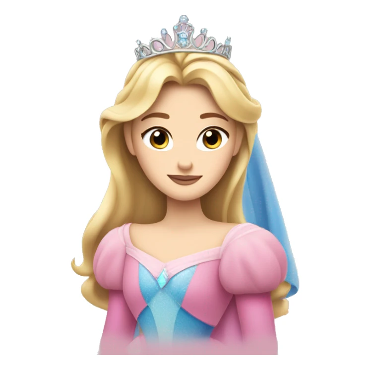 Princess Aurora with tiara sleeping beauty sticker