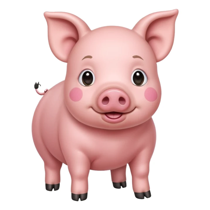 Cute pig full body with legs and all sticker