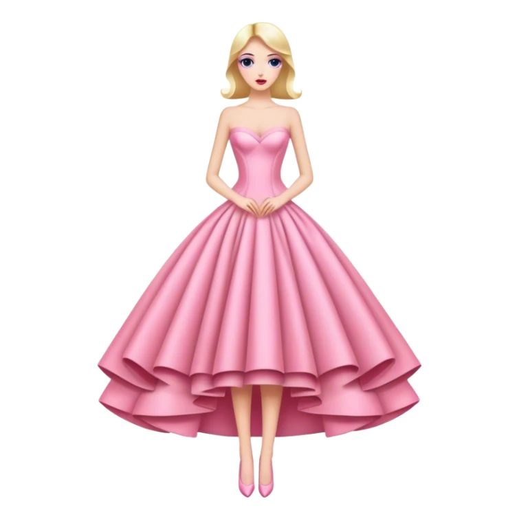Pink haute couture dress  sticker