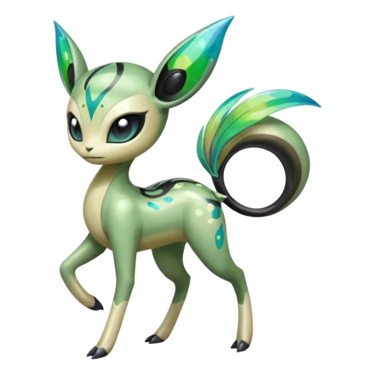 Colorful Shiny Edgy Cool Badass Painted Splashed Exotic Meloetta-Palkia-Virizion-Venom-Fakémon-creature-hybrid sticker