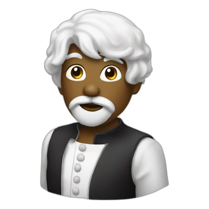 Blanc qui frappe un noir sticker