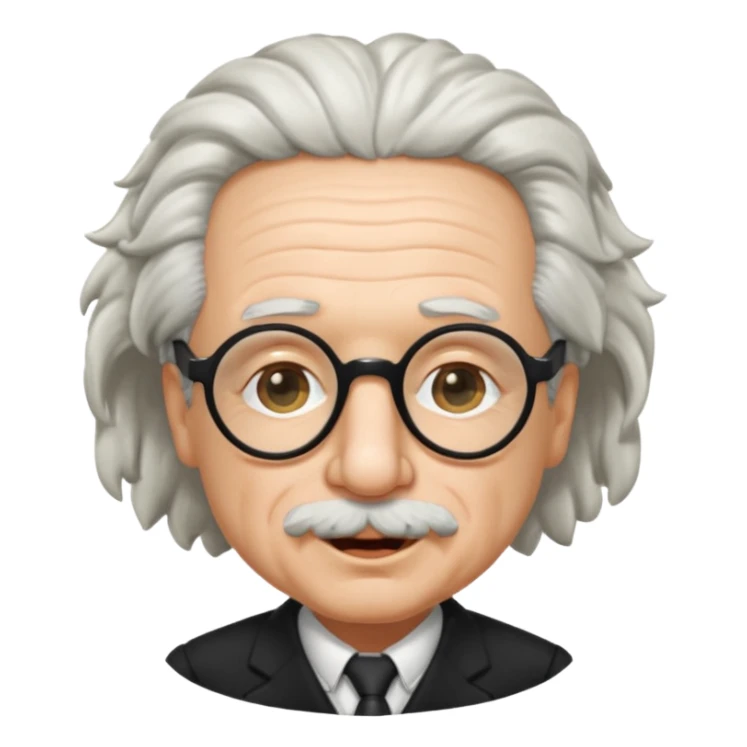 Einstein guiñando un ojo con gafas negras sticker