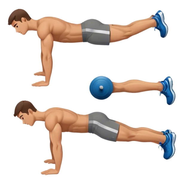 side-view of guy doing decline abdominal Crunches with sixpack sticker