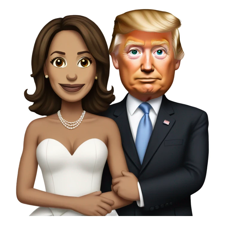 donald trump marrying kamala harris sticker